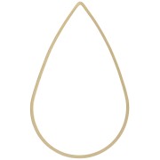 Anillos de montaje y tejido gota 38x25 mm - Latón bruto x25