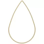 Anillos de montaje y tejido gota 38x25 mm - Latón bruto x25