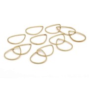 Anillas de montaje y de tejido gota 25x17 mm - Latón bruto x50