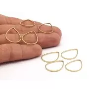 Anillas de montaje y de tejido gota 25x17 mm - Latón bruto x50