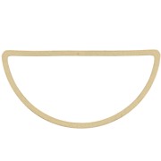 Anillas de montaje y tejido semicírculo 30x15 mm - Latón bruto x25