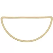 Anillas de montaje y tejido semicírculo 30x15 mm - Latón bruto x25