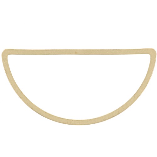 Anillas de montaje y tejido semicírculo 30x15 mm - Latón bruto x25