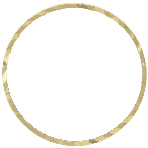 Anillas para montar y tejido redondas trabajadas 20 mm - Latón bruto x50