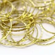 Anillas para montar y tejido redondas trabajadas 20 mm - Latón bruto x50