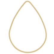 Anillos de montaje y tejido gota 32x22 mm - Latón bruto x25