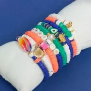 Kit de cuentas de arcilla polimérica Heishi 6x1mm By Perles & Co - Ensalada de frutas