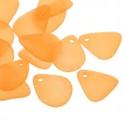 Pétalos de flor lisos de 17 mm en acrílico esmerilado - Naranja x15