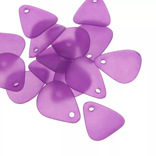 Pétalos de flor lisos de 17 mm en acrílico esmerilado - Ciruela x15