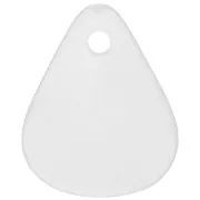 Lentejuela de pétalo de flor lisa de 17 mm en acrílico esmerilado - Blanca x15