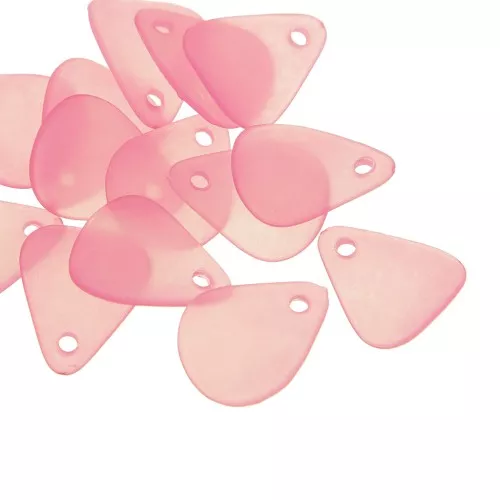 Pétalos de flor lisos de 17 mm en acrílico esmerilado - Nude x15