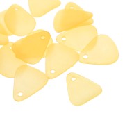 Pétalos de flor lisos de 17 mm en acrílico efecto esmerilado - Naranja claro x15