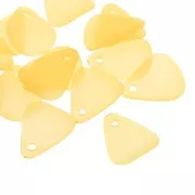 Pétalos de flor lisos de 17 mm en acrílico efecto esmerilado - Naranja claro x15