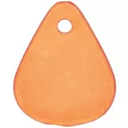 Pétalos de flor lisos de 17 mm en acrílico efecto esmerilado - Naranja oscuro x15