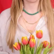 Cuentas redondas - Cristal Heishi 8x5 mm - Blanco x40cm