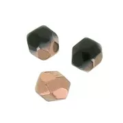 Facetadas 4 mm Jet Capri Gold x50