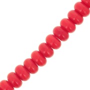 Cuentas redondas - Cristal Heishi 8x5 mm - Rojo x40cm|raw }}