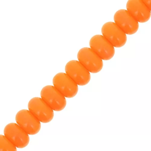 Cuentas redondas - Cristal Heishi 8x5 mm - Naranja x40cm