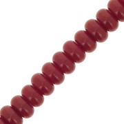 Cuentas arandalas Heishi de cristal 8x5 mm - Burdeos x38 cm