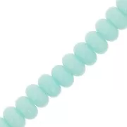 Cuentas redondas - Cuentas de Cristal Heishi 8x5 mm - Azul claro x40cm