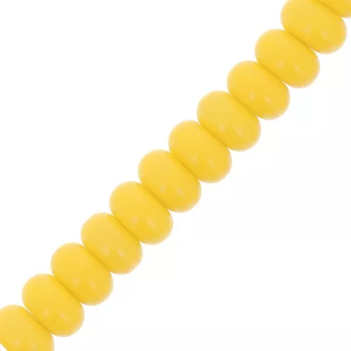 Cuentas redondas - Cristal Heishi 8x5 mm - Amarillo oscuro x40cm