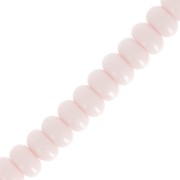 Cuentas arandalas Heishi de cristal 8x5 mm - Color nude, 38 cm
