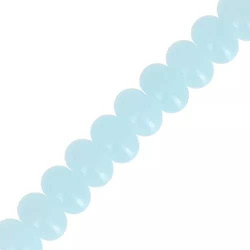 Cuentas redondas - Cristal Heishi 8x5 mm - Azul claro x40cm