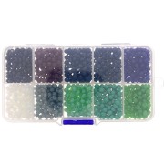 Surtido de redondeles facetados - Redondo aplanado 4x3mm - Dark Multi x1000|raw }}