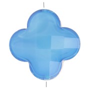 Cuenta trébol facetada 12 mm en Cristal - Azul x1|raw }}