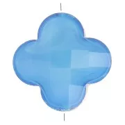 Azul - Perle trèfle facetté 12 mm en verre - Bleu x1 Perle trèfle facetté 12 mm en verre - Bleu x1