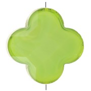 Cuenta Facetada Trébol 12 mm en Cristal - Verde x1|raw }}