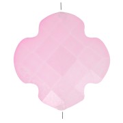 Cuenta trébol facetada 12 mm en Cristal - Rosa claro x1