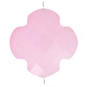 Rosa claro - Perle trèfle facetté 12 mm en verre - Rose clair x1 Perle trèfle facetté 12 mm en verre - Rose clair x1