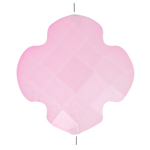 Cuenta trébol facetada 12 mm en Cristal - Rosa claro x1