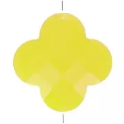 amarillo - Perle trèfle facetté 12 mm en verre - Jaune x1 Perle trèfle facetté 12 mm en verre - Jaune x1