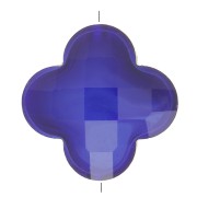 Cuenta Facetada Trébol 12 mm en Cristal - Azul Oscuro x1|raw }}