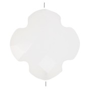Cuenta de trébol de cristal facetado de 11,5 mm - Blanca x1