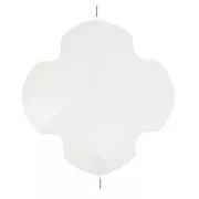 Cuenta Facetada Trébol 12 mm en Cristal - Blanca x1