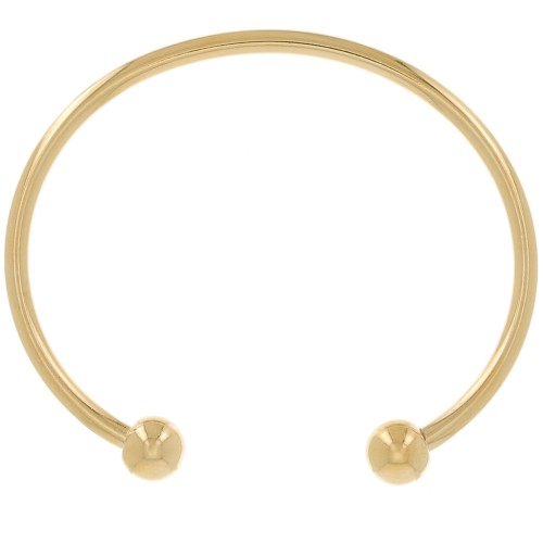 Pulsera 170 mm con 2 bolas - Dorado x1