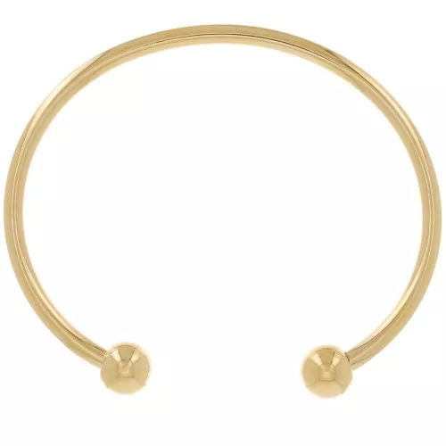 Pulsera 170 mm con 2 bolas - Dorado x1