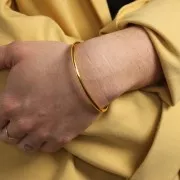 Pulsera 170 mm con 2 bolas - Dorado x1