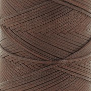 Hilo plano de poliéster encerado - Slam Cord para micro macramé 1 mm - Cacao x100m