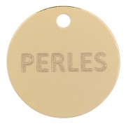 Charms redondos personalizados de 10 mm con logotipo o marca - Gold filled x100|raw }}