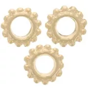 Cuentas redondas con bolitas 7 mm - Dorado x10