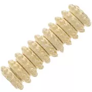 Cuentas redondas con bolitas 7 mm - Dorado x10