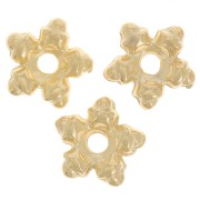 Cuentas estrella redondas 7 mm - Dorado oro fino x10