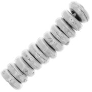 Cuentas rondelle lisas 5 mm - Plateado envejecida x10