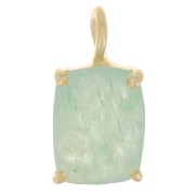 Colgante rectángulo facetado engastado garra 12x6mm - Plata 925 ORO - Aventurina|raw }}