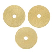 Rondelas Heishi efecto cepillado 8x0,8 mm - Dorado x5g aprox. 15 piezas