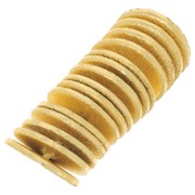 Rondelas Heishi efecto cepillado 8x0,8 mm - Dorado x5g aprox. 15 piezas